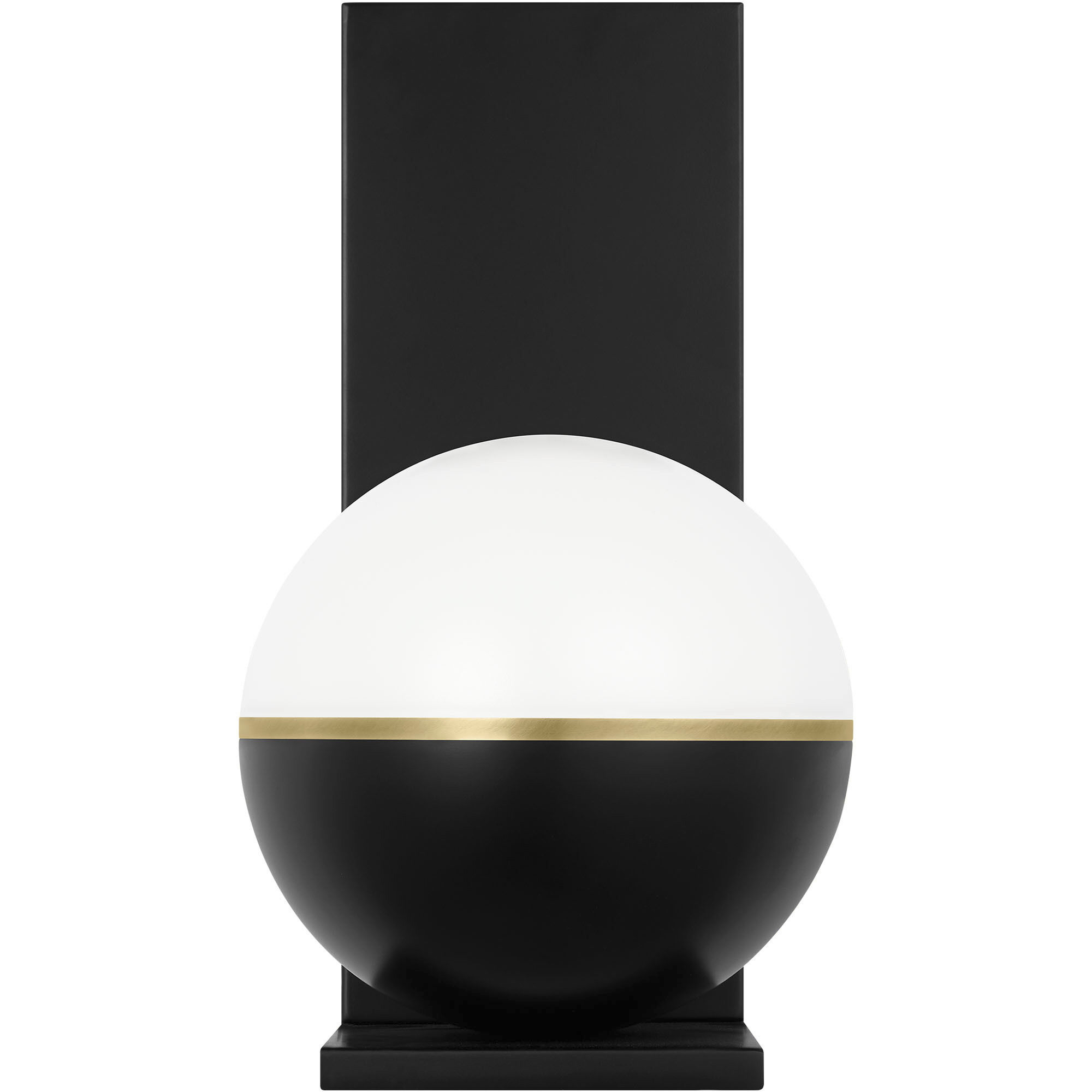 Sean Lavin Akova Wall Sconce Wall Light in Matte Black with Plated Brass