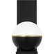 Sean Lavin Akova Wall Sconce Wall Light in Matte Black with Plated Brass