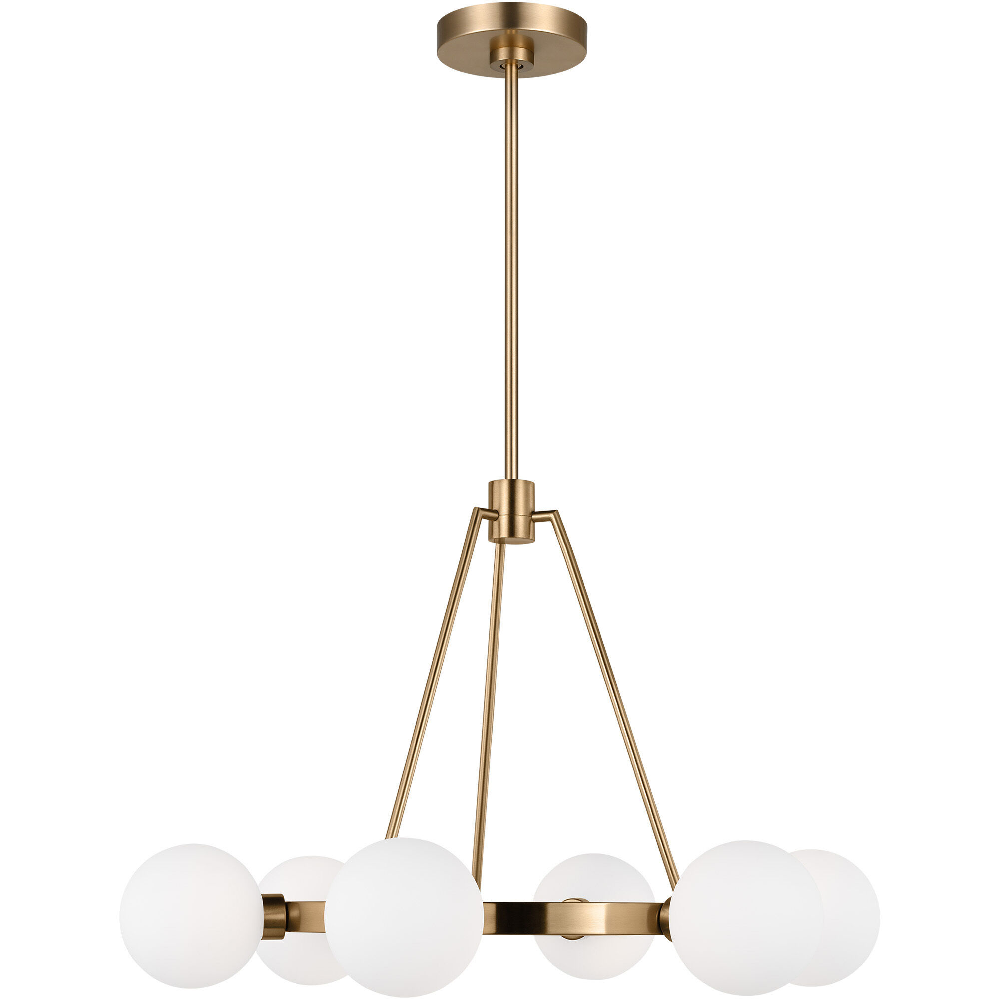 Sean Lavin Clybourn 6 Light 26 inch Satin Brass Chandelier Ceiling Light