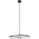 Alfie LED 30.25 inch Textured Black Chandelier Ceiling Light