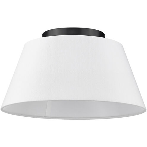 Penn 3 Light 16 inch Matte Black Flush Mount Ceiling Light