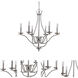 Genevieve 5 Light 28 inch Satin Nickel Chandelier Ceiling Light