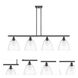 Ballston Ballston Dome 4 Light 48 inch Matte Black Island Light Ceiling Light in Clear Glass