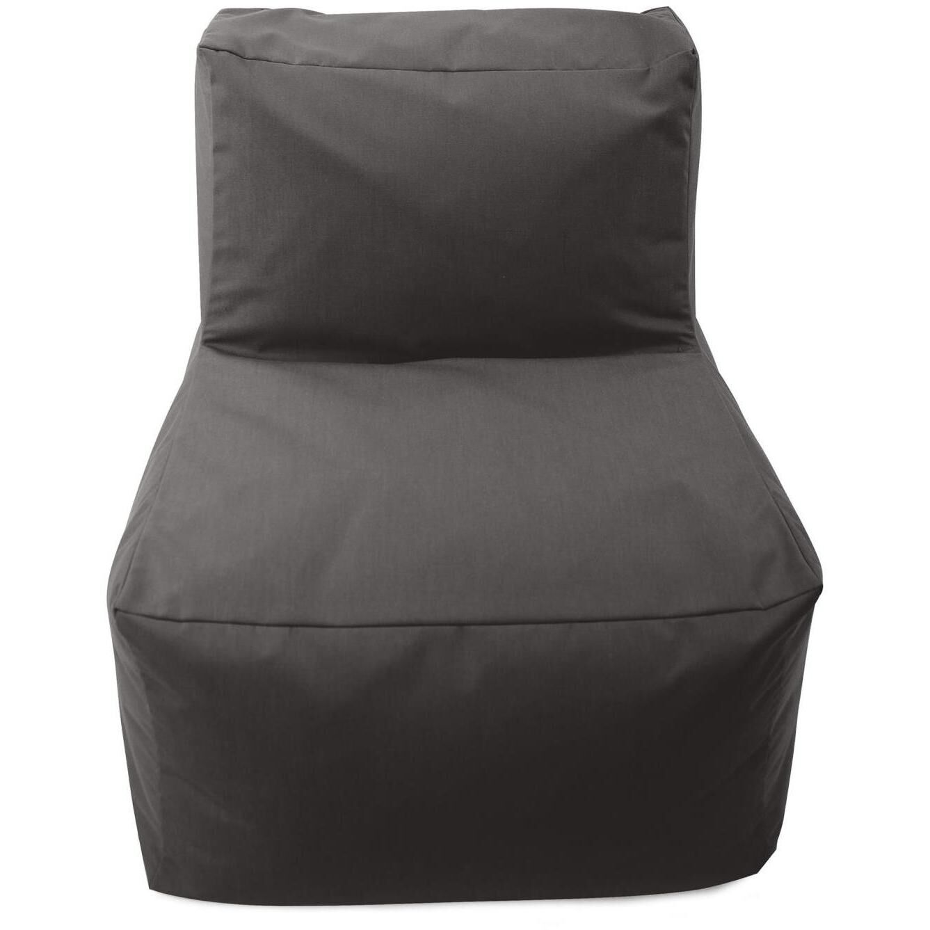 Seascape Charcoal Outdoor Pouf Chair Cover