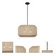 Cebu 4 Light 20 inch Matte Black Pendant Chandelier Ceiling Light