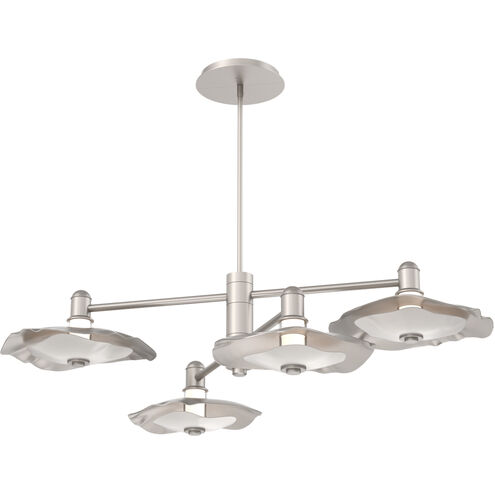 Atmosphere Cumulus LED Metallic Beige Silver Mobile Chandelier Ceiling Light in 3000K LED, Metallic Beige Silver with White Inner