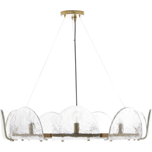 Mendez 9 Light 29 inch Smoke Luster and Antique Brass Chandelier Ceiling Light