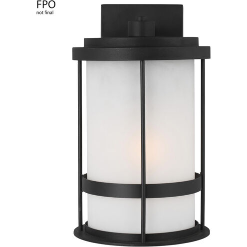 Wilburn 1 Light 13.5 inch Black Outdoor Wall Lantern, Medium