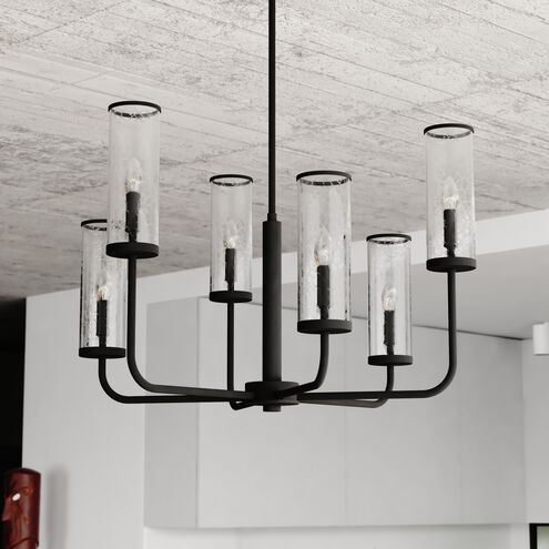 Glencoe LED 28 inch Matte Black Chandelier Ceiling Light