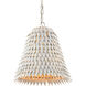 Overlay 1 Light 12.5 inch White Pendant Ceiling Light