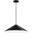 Conos Family 3 Light 24 inch Matte Black with White Interior Pendant Ceiling Light