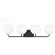 Rory 4 Light 34 inch Midnight Black Wall Bath Fixture Wall Light
