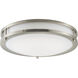 Linear LED 14 inch Satin Nickel Flush Mount Ceiling Light