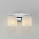 Scoop 2 Light 13.5 inch Polished Chrome Bath Vanity Wall Light in Marble