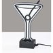 Infinity Neon 10 inch 1.00 watt Black Table/Wall Lamp Portable Light, Martini Glass, Simplee Adesso