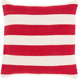 Bold Geo 22 inch Bright Red, Ivory Pillow Kit