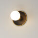 Hollywood 1 Light 5 inch Black and Natural Aged Brass ADA Wall Sconce Wall Light in Bulb Not Included