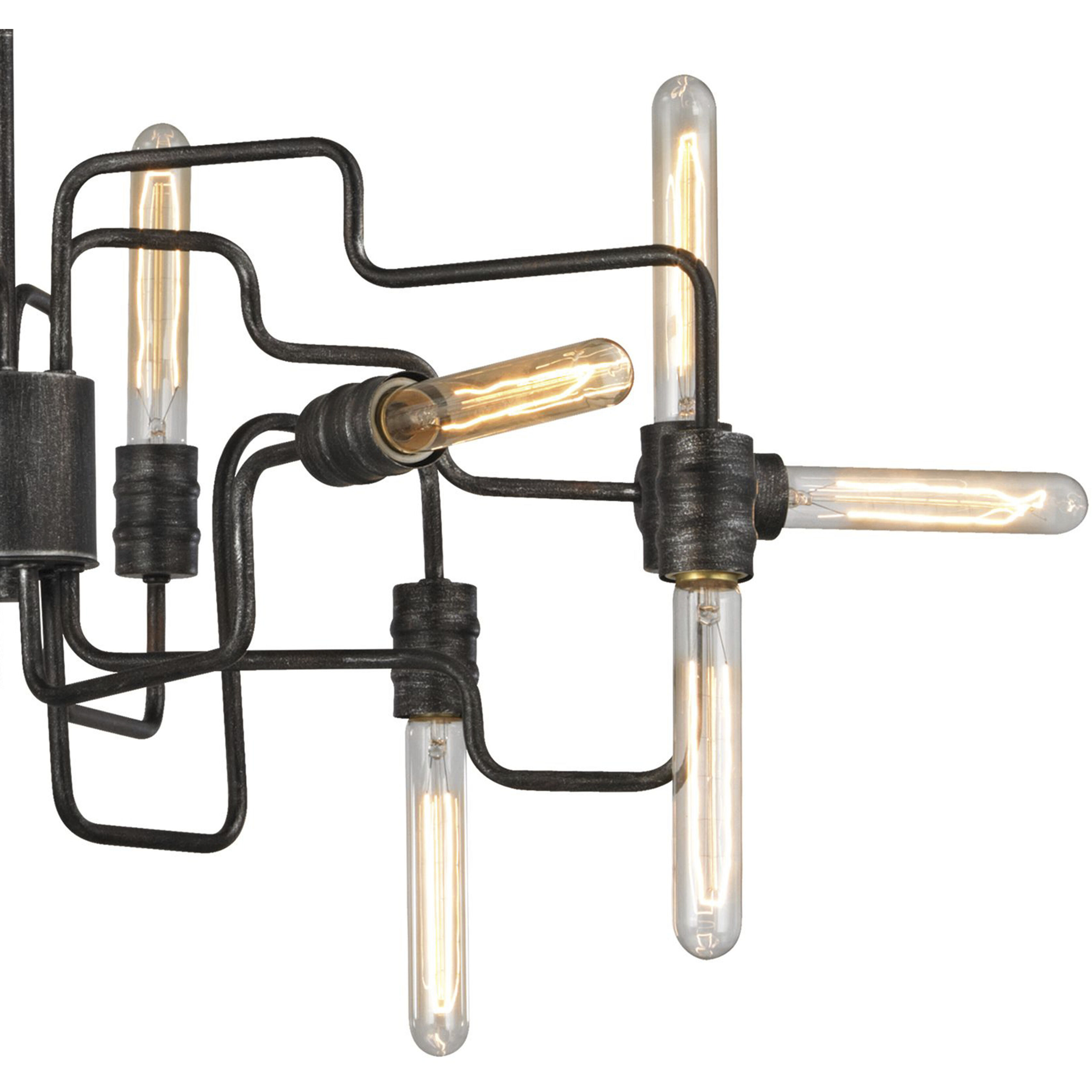 Transit 12 Light 29 inch Silvered Graphite Chandelier Ceiling Light