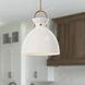 Alora Mood Waldo 1 Light 18 inch Aged Gold Pendant Ceiling Light in Glossy Opal