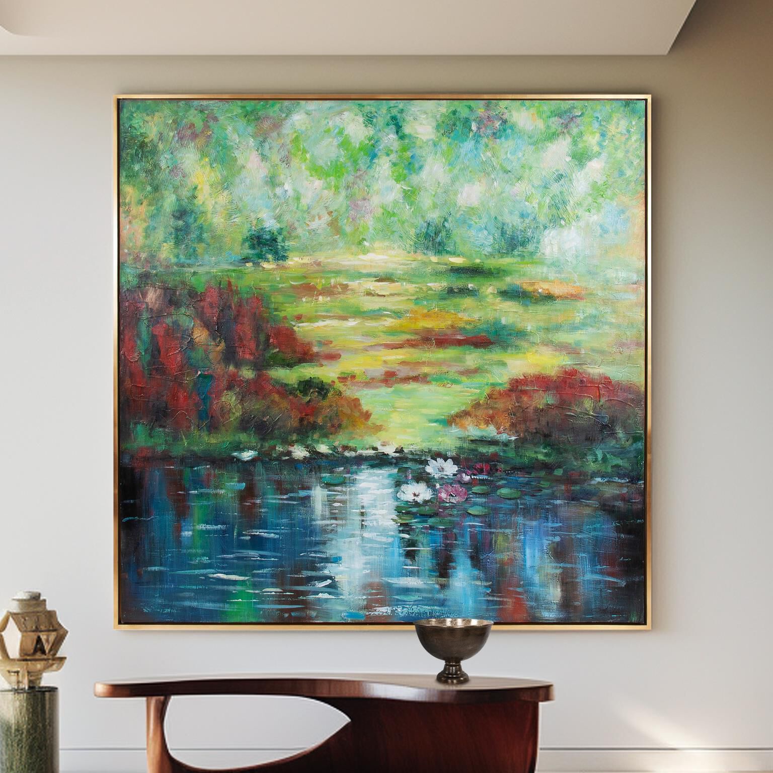 Where is Monet 61.75 X 61.75 inch Hand Painted Canvas