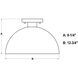 Devon LED 12.75 inch Glossy White and Satin Brass Semi-Flush Mount Ceiling Light