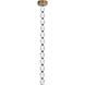 Forever Seduction LED 45.6 inch Aged Brass Modular Pendant Ceiling Light, Driver in Canopy