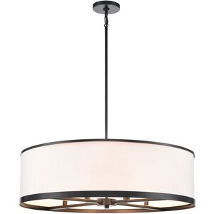 High Street 8 Light 30 inch Black Pendant Ceiling Light