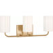 Rhett 3 Light 22 inch Satin Brass Wall Bath Fixture Wall Light