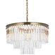Sydney 9 Light 26 inch Satin Gold Chandelier Ceiling Light in Clear