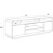 Kayden 72 inch Oyster Shagreen Media Console & Cabinet