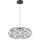 Coral LED 24 inch Black Chandelier Ceiling Light