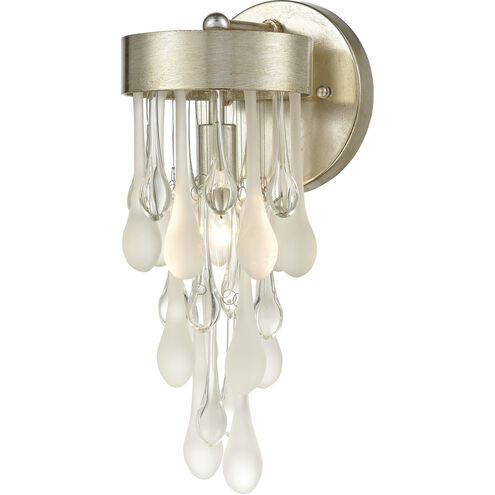 Morning Frost 1 Light 6 inch Silver Leaf Sconce Wall Light
