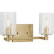 Parker 2 Light 14.25 inch Satin Brass Wall Bath Fixture Wall Light