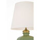 Thomas O'Brien Josy 17 inch 1.7 watt Silk Green Cordless Table Lamp Portable Light