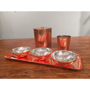 Copper Aluminum Bowl and Tray