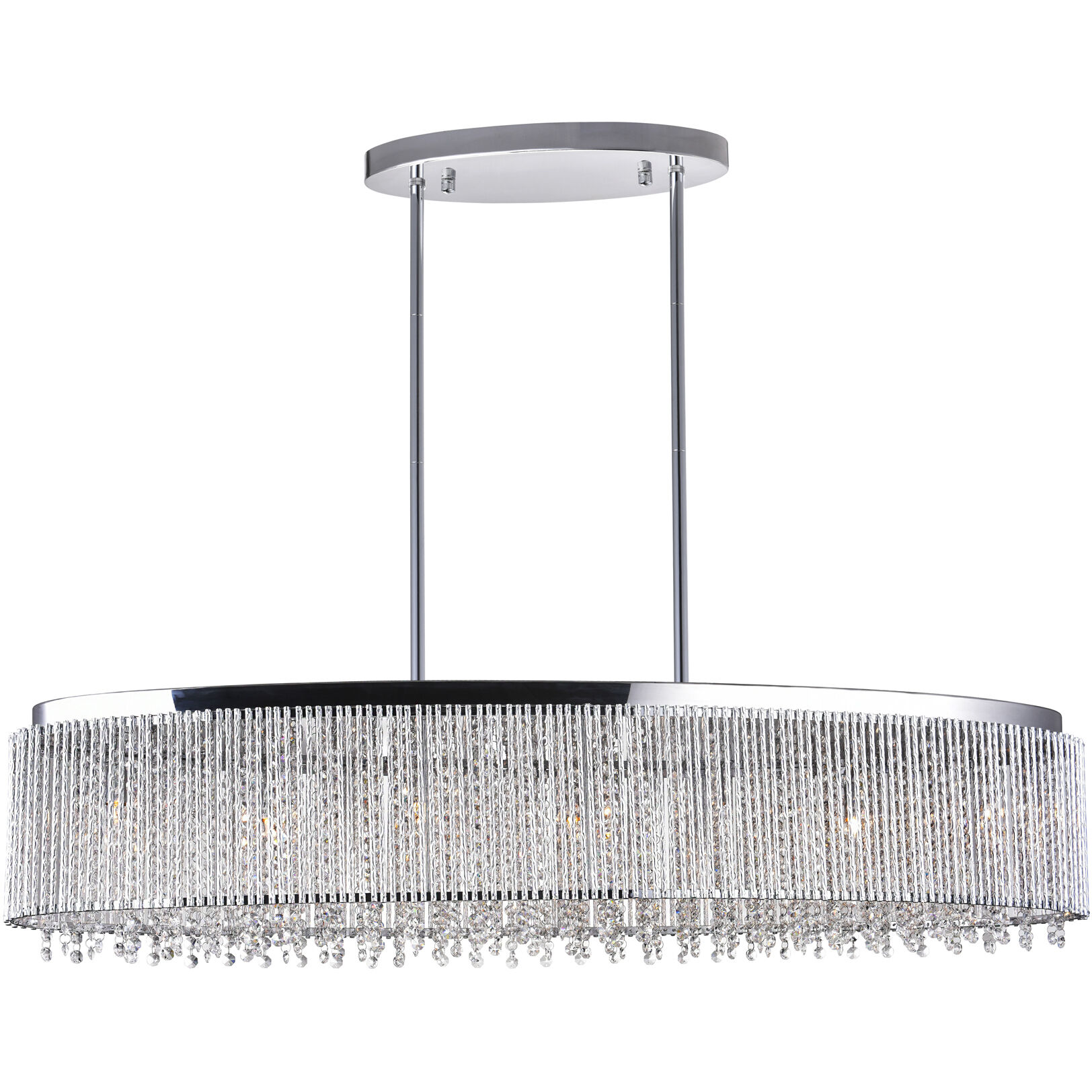 Claire 7 Light 46 inch Chrome Island/Pool Table Light Ceiling Light