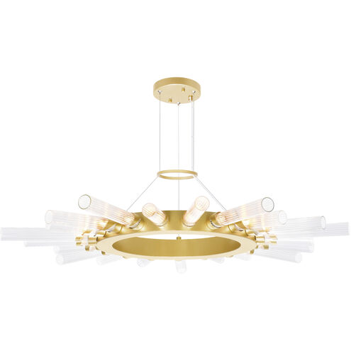 Collar LED 38 inch Satin Gold Chandelier Ceiling Light