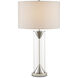 Piers 28.75 inch 150 watt Polished Nickel and Clear Table Lamp Portable Light