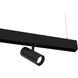 Ventrix 1 Light 48 Black Track Fixtures Ceiling Light