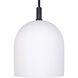 Jack 1 Light 6 inch Matte Black Pendant Ceiling Light in White Cement