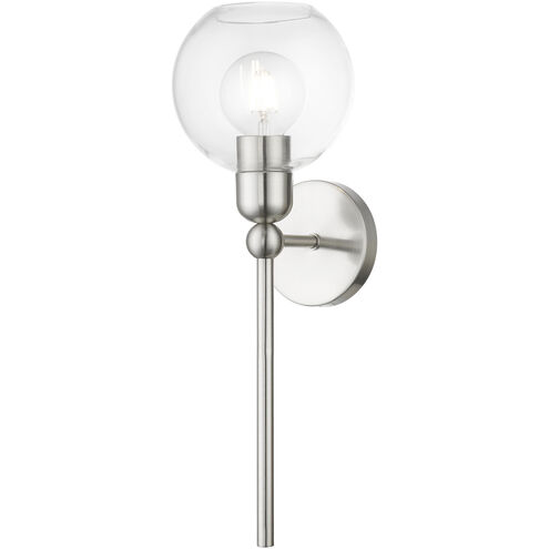 Downtown 1 Light 7 inch Brushed Nickel Single Sconce Wall Light, Sphere
