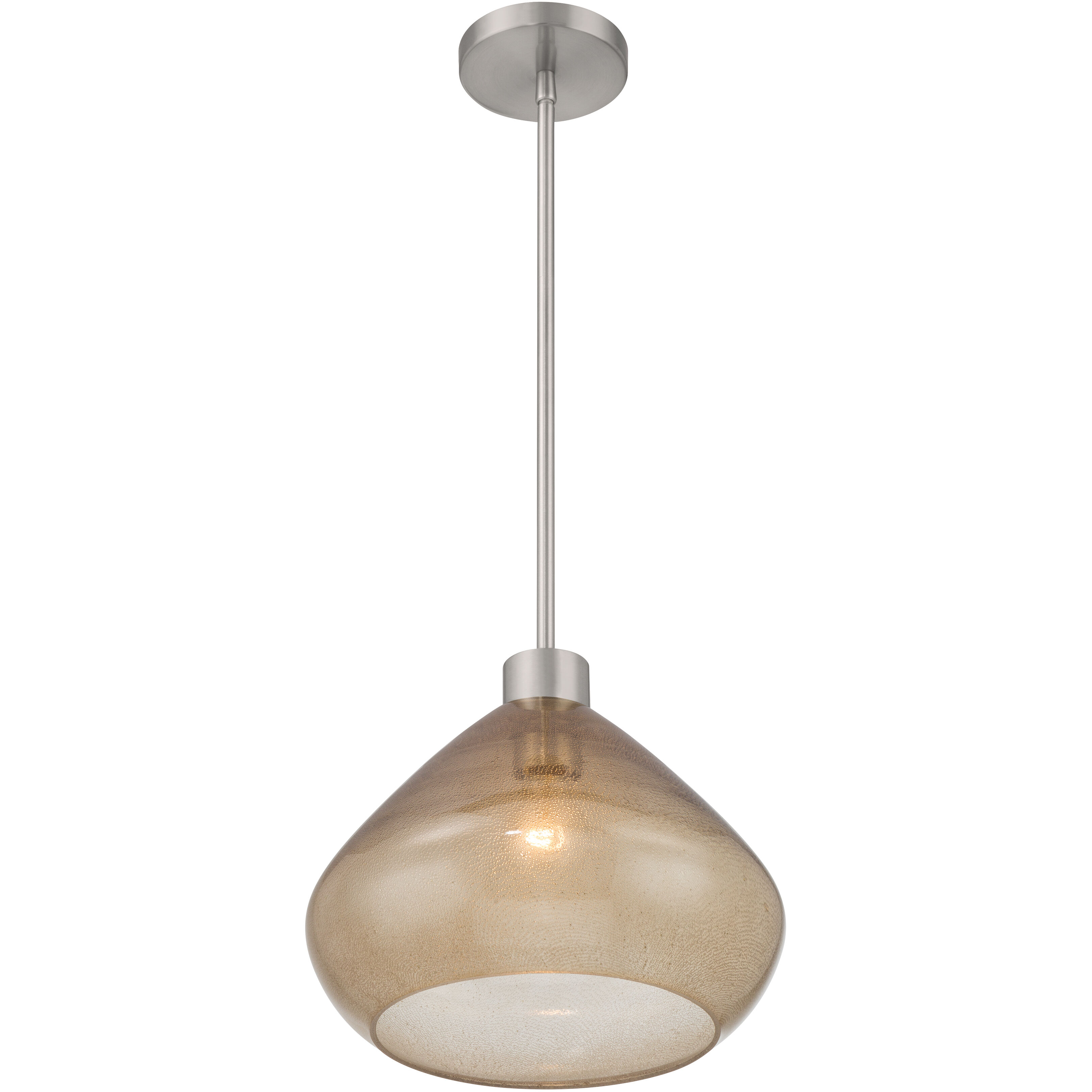 Elaris 1 Light 12.5 inch Brushed Nickel Pendant Ceiling Light