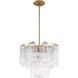 Addis 4 Light 17.75 inch Aged Brass Chandelier Ceiling Light in Tronchi Glass Clear
