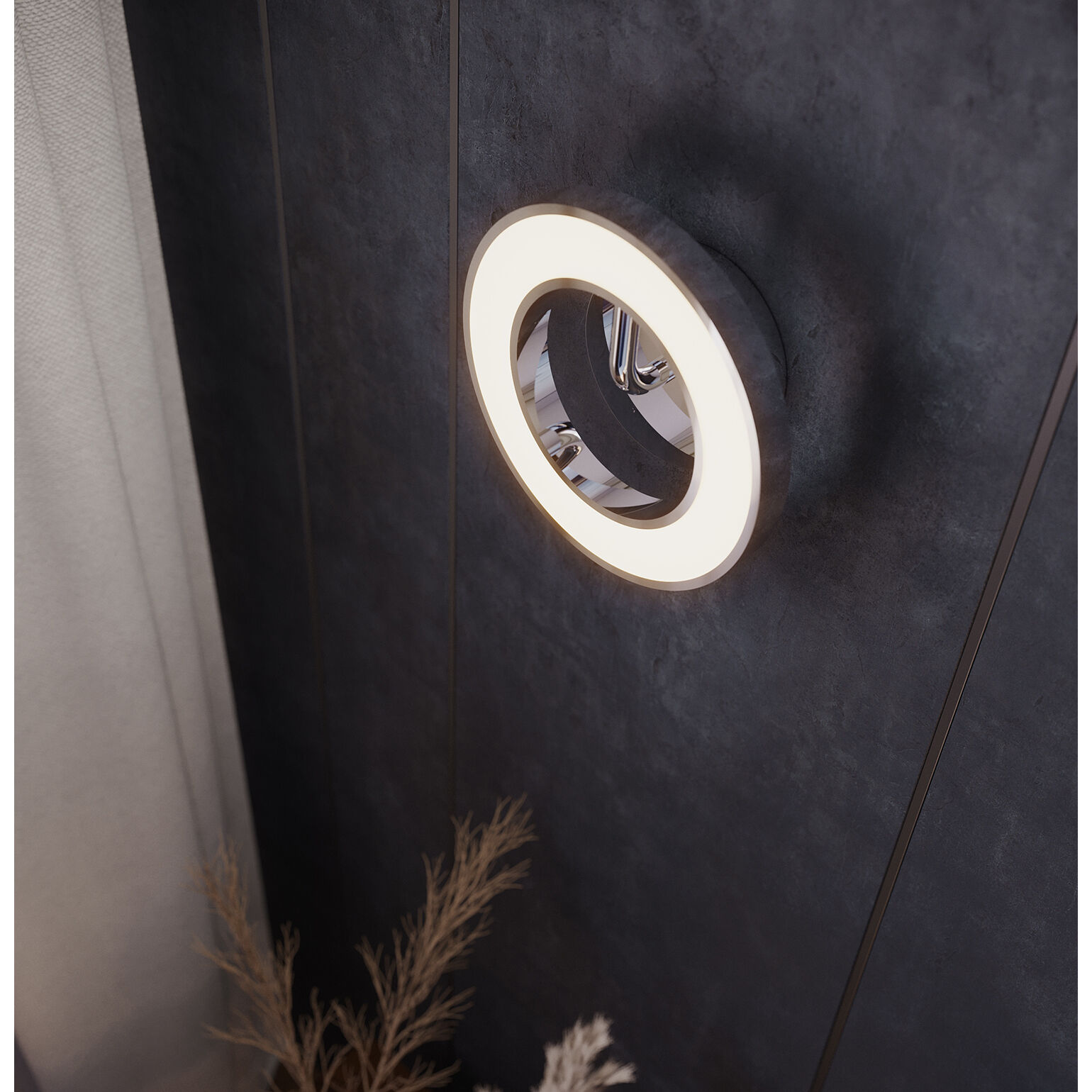 One LED 9.61 inch Polished Chrome Wall Sconce Wall Light