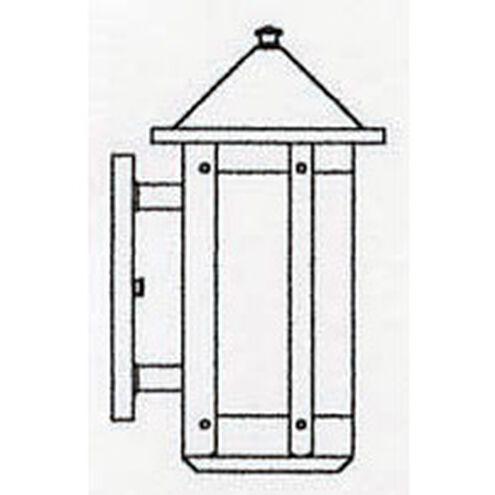 Berkeley 1 Light 13.5 inch Pewter Outdoor Wall Mount in Off White