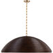Suzanne Kasler Emerson LED 42.25 inch Hand-Rubbed Antique Brass Pendant Ceiling Light in Espresso Rattan