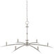 Zelia 6 Light 49 inch Polished Nickel Chandelier Ceiling Light