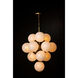 La Dame 13 Light 28 inch Natural Brass Chandelier Ceiling Light in Swirl Glass/Natural Brass