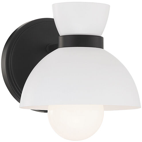 Stella 1 Light 7 inch Matte Black Wall Sconce Wall Light