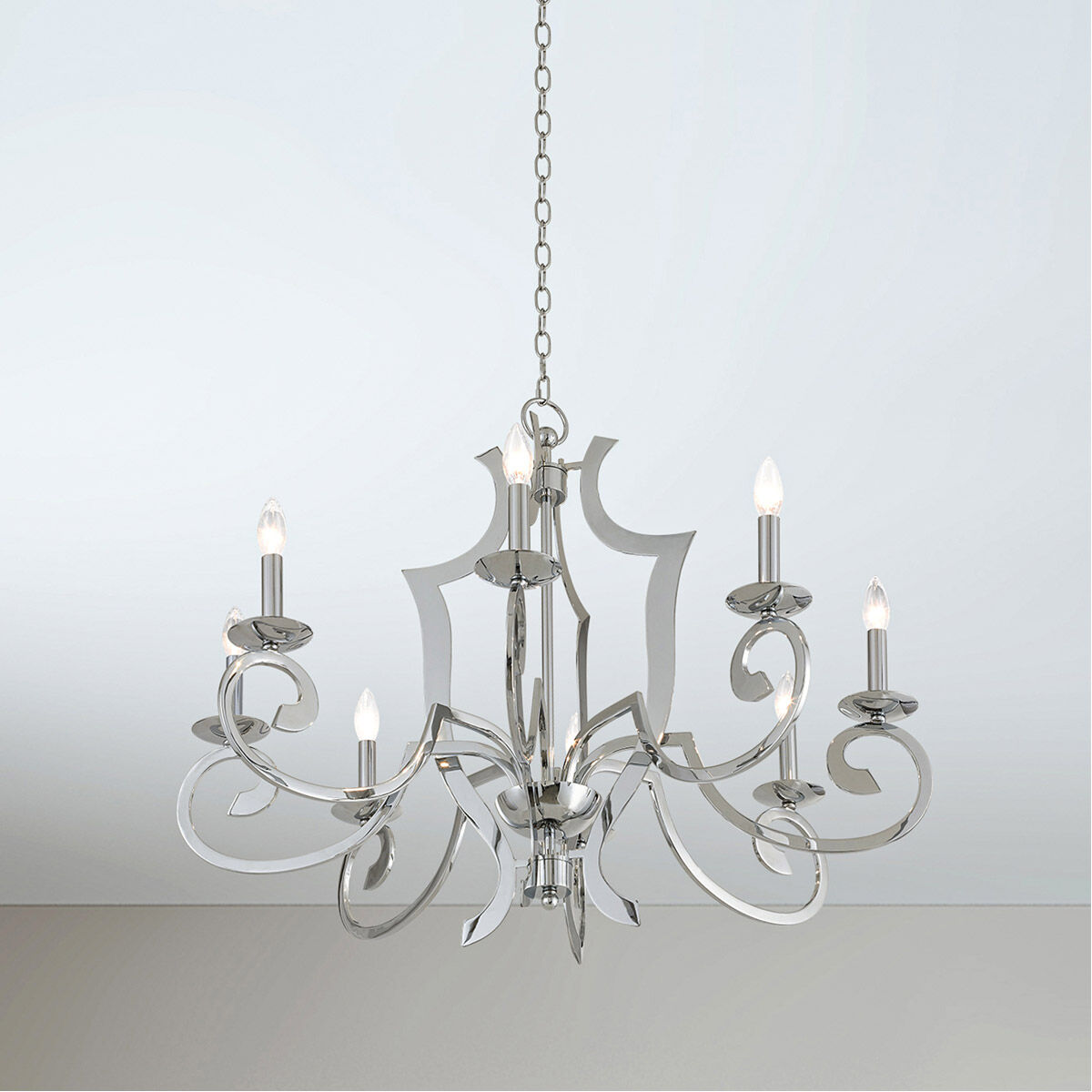 Aldrich 8 Light 33 inch Polished Chrome Chandelier Ceiling Light